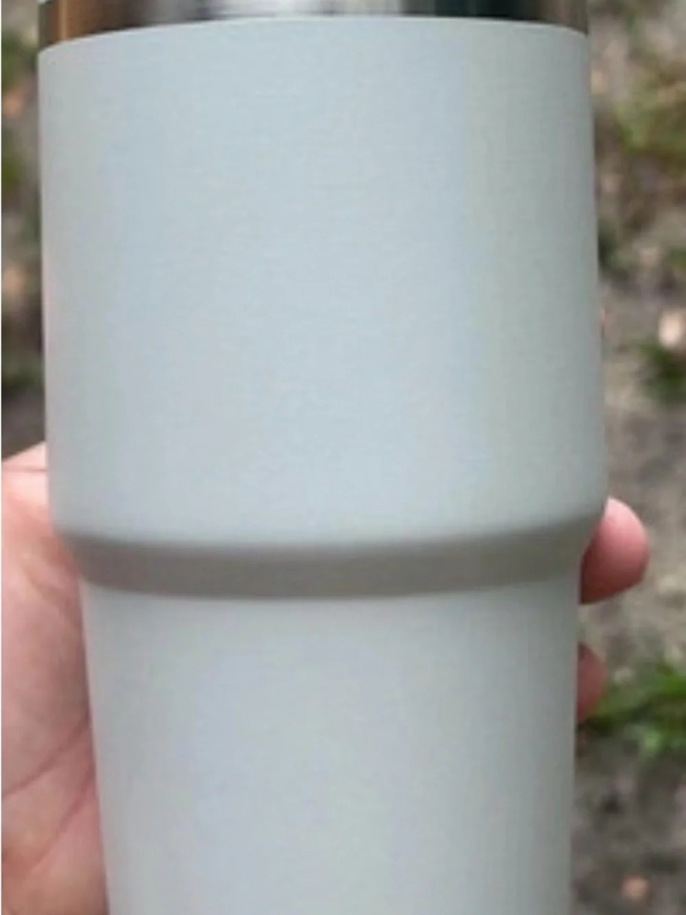 Stanley Tumbler in Pale Gray with Blue Logo 20 oz